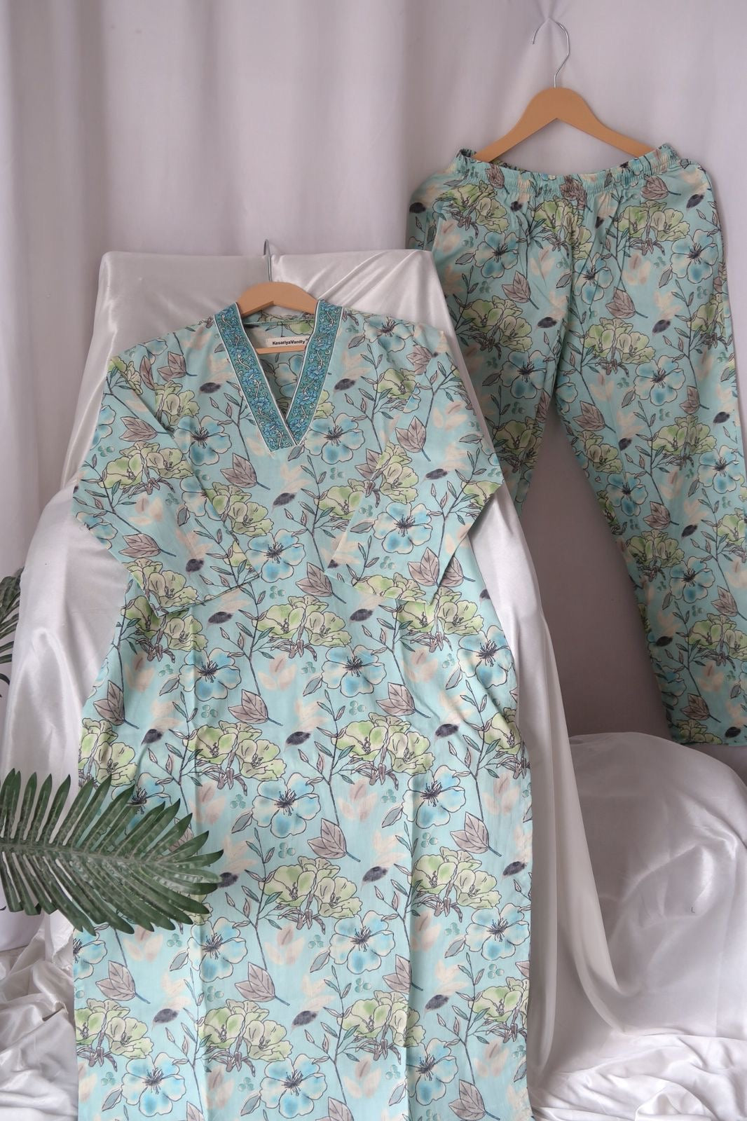 Aqua Blossom Suit Set - Raahat6.0