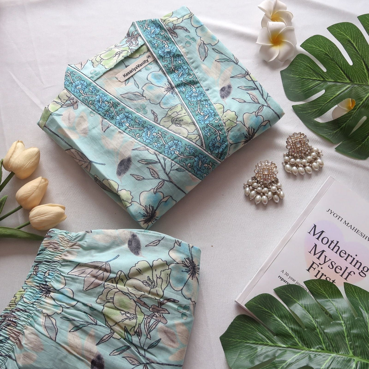 Aqua Blossom Suit Set - Raahat6.0